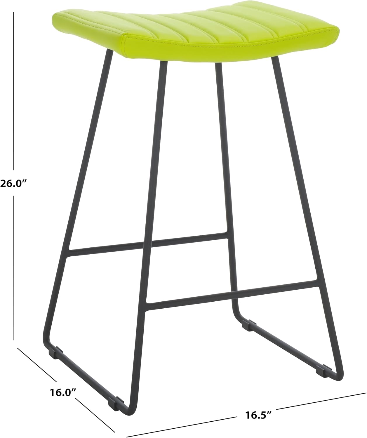 Safavieh Home Collection Akito Mid-Century Modern White 26-inch Counter Stool