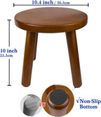 Solid Wood Step Stool for Kids & Adults - Multi-Use Toddler Wooden Stool for Bathroom, Playroom, Living Room,Sturdy 4-Leg Design with Non-Slip Pads,Easy Clean Surface,Easy Assembly