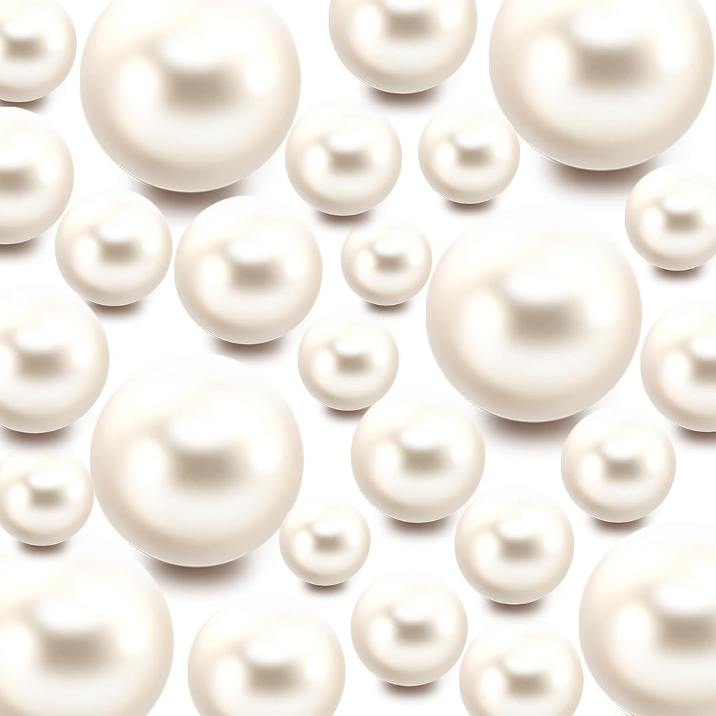 100Pieces Floating NO Hole Pearls Beads for Vases and 500 PCS for Floating,Floating Beads for Centerpiece,Home Decor,Party Table Wedding,Makeup Brush Beads