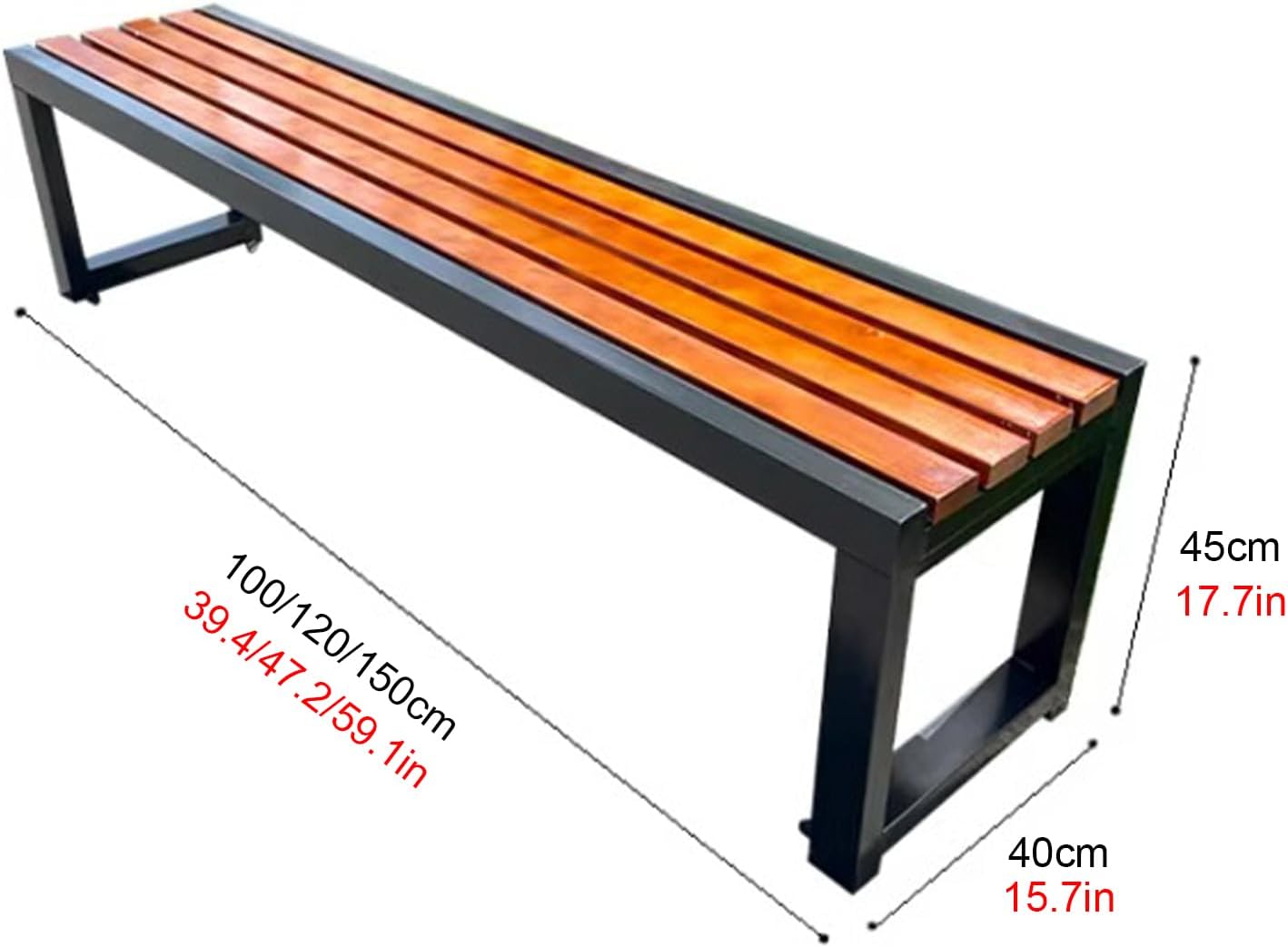 Outdoor Patio Park Benches, Outdoor Benches Weatherproof, Suitable for porches, patios, Gardens, lawns, Balconies, backyards 120cm/47.2in