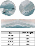 DecorLovee Summer Beach Bed Runners for Queen Size Bed, Ocean Coastal Bed Throws for Foot of Bed, Sea Nautical Bed Runner