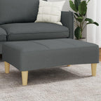 Footstool Dark Gray 30.3x21.7x12.2 Inches Fabric, Sturdy Plywood Frame Footrest for Sofa or Recliner, Cozy and Stable Stool for Living Room