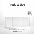 Wooden White Partition Panel Set, Modern Decorative Privacy Divider for Indoor Entryway, Bedroom, Apartment