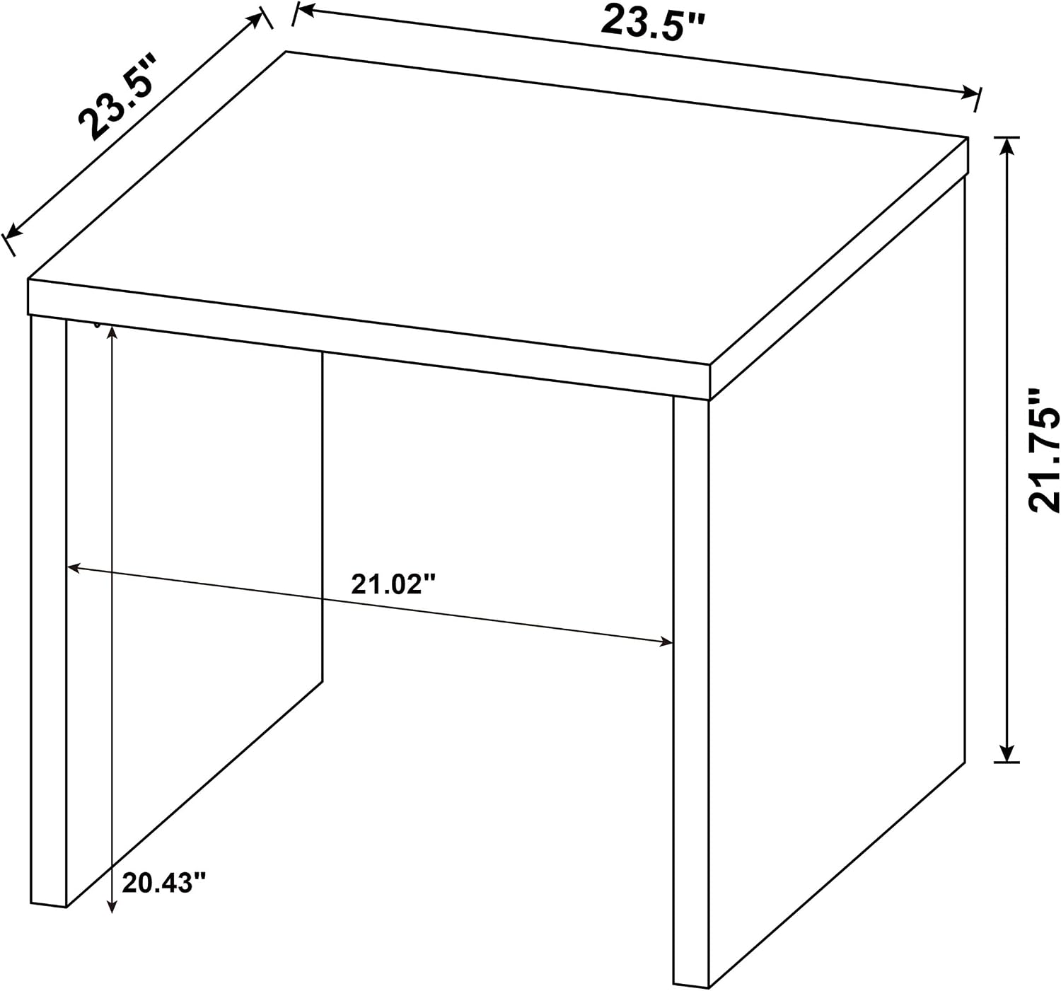 Coaster Home Furnishings Knapp Engineered Wood Square Side End Table Black