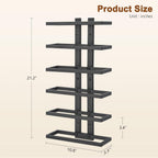 Hoctieon 2-Set 6 Tier Wall Mount Wine Rack (12 Tiers), Wall Racks for Wine Bottles Display and Storage, Hanging Bottle Organizer for Living Room, Dining Room, Wine Cellar, Bar, Black
