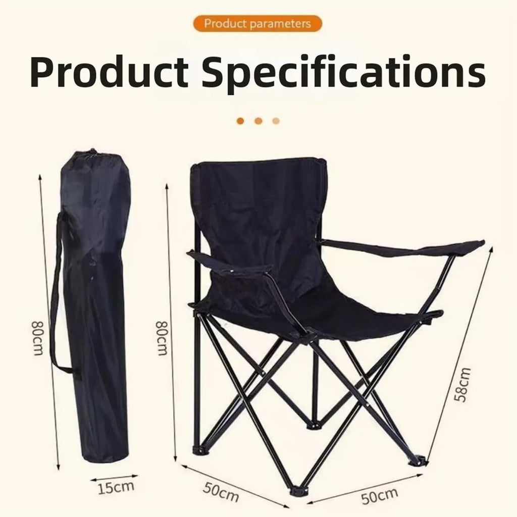 Foldable Portable Camping Armchair | Multicolor Design for Fishing Beach Lounge Outdoor Accessories(RDT300 with clamp)