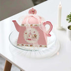 GRSECPO 12 Pack Floral Tea Party Favor Boxes, Vintage Teapot Gift Bags | Teapot design with floral patterns in 4 colors. 3.3x3.3x4.1". Pack of 12 favor boxes for candy cookies wedding bridal shower