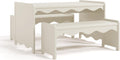 Storkcraft Casablanca Montessori Indoor Kids Table & Bench Set – Premium Kids Activity Table and Bench Set, Toddler Furniture for Crafts and Snack Time, Durable & Easy-to-Clean Surface (Frosted Oat)