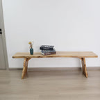 Elm Wood Dining Bench Bedroom BenchesIn Footrest Stool Accent Bench for Entryway Dining Room Living Room Bedroom End of Bed Long 47.6IN