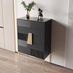 Entryway Cabinet Modern Simple Sideboard Light Luxury Large Capacity Storage Cabinet Living Room Tall Solid Wood Drawer Storage Cabinet Sideboard Storage Cabinet(B)