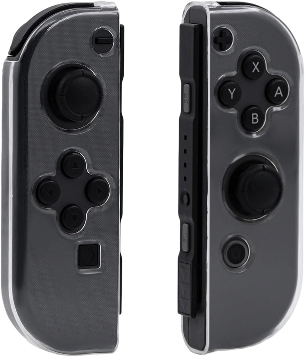 Mcbazel Transparent TPU Case for Switch JoyCon Controllers, Protective Cover Anti-Slip Grip Clear Skin Compatible with NS Switch/OLED(NOT for NS 2)