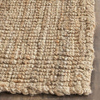 SAFAVIEH Natural Fiber Collection Runner Rug - 2'6" x 8', Natural Brown, Handmade Jute, Farmhouse Style, Chunky Textured Thick Pile (NF447A)