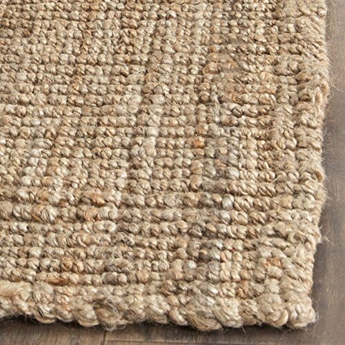 SAFAVIEH Natural Fiber Collection Runner Rug - 2'6" x 8', Natural Brown, Handmade Jute, Farmhouse Style, Chunky Textured Thick Pile (NF447A)