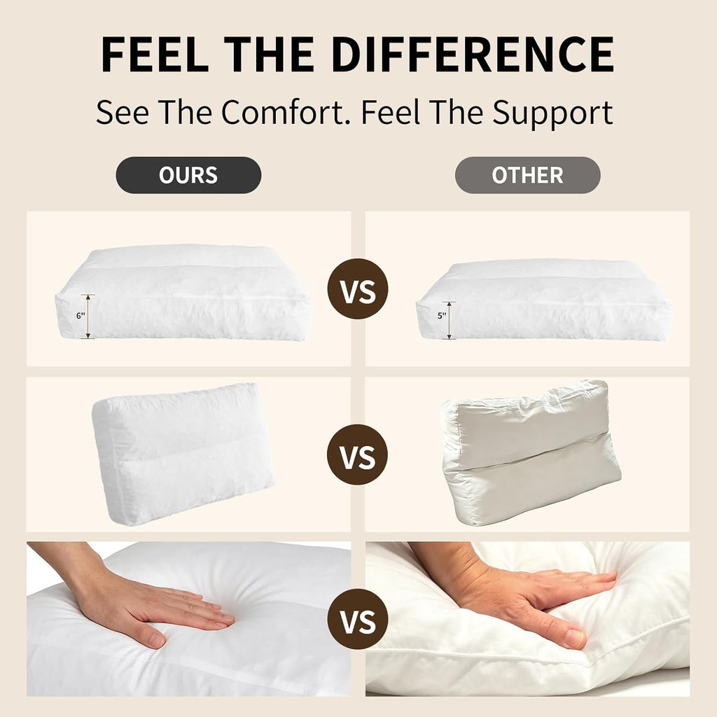 1 Pack Couch Back Cushion Replacement, 26 x 19 x 6 Inch | Odorless Resilient Foam Fill, Quick Rebound & Resists Clumping, Supportive Sofa Backrest Insert for Loveseats & Sectionals