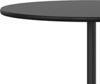 Flash Furniture Lars Black 30'' Round Wood Cocktail Table with 30'' and 42'' Columns