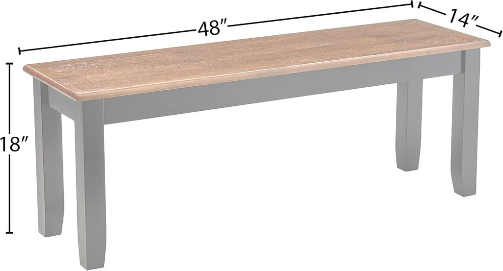 Boraam Bloomington Bench, Black/Cherry