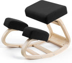 VEVOR Ergonomic Kneeling Chair, Wooden Posture Knee Chair with Thick Foam Cushions and Solid Wood Frame, Adjustable Height, Natural Relief for Neck or Back Pain, Ideal for Home, Office or Meditation