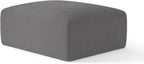 40" Oversized Square Corduroy Ottoman Pouf - Poofy Soft Foot Rest with Foam Chunk Filling, Movable Large Ottoman Pouf Footstool for Living Room Sofa Couch Bedroom, Grey(1 Piece)