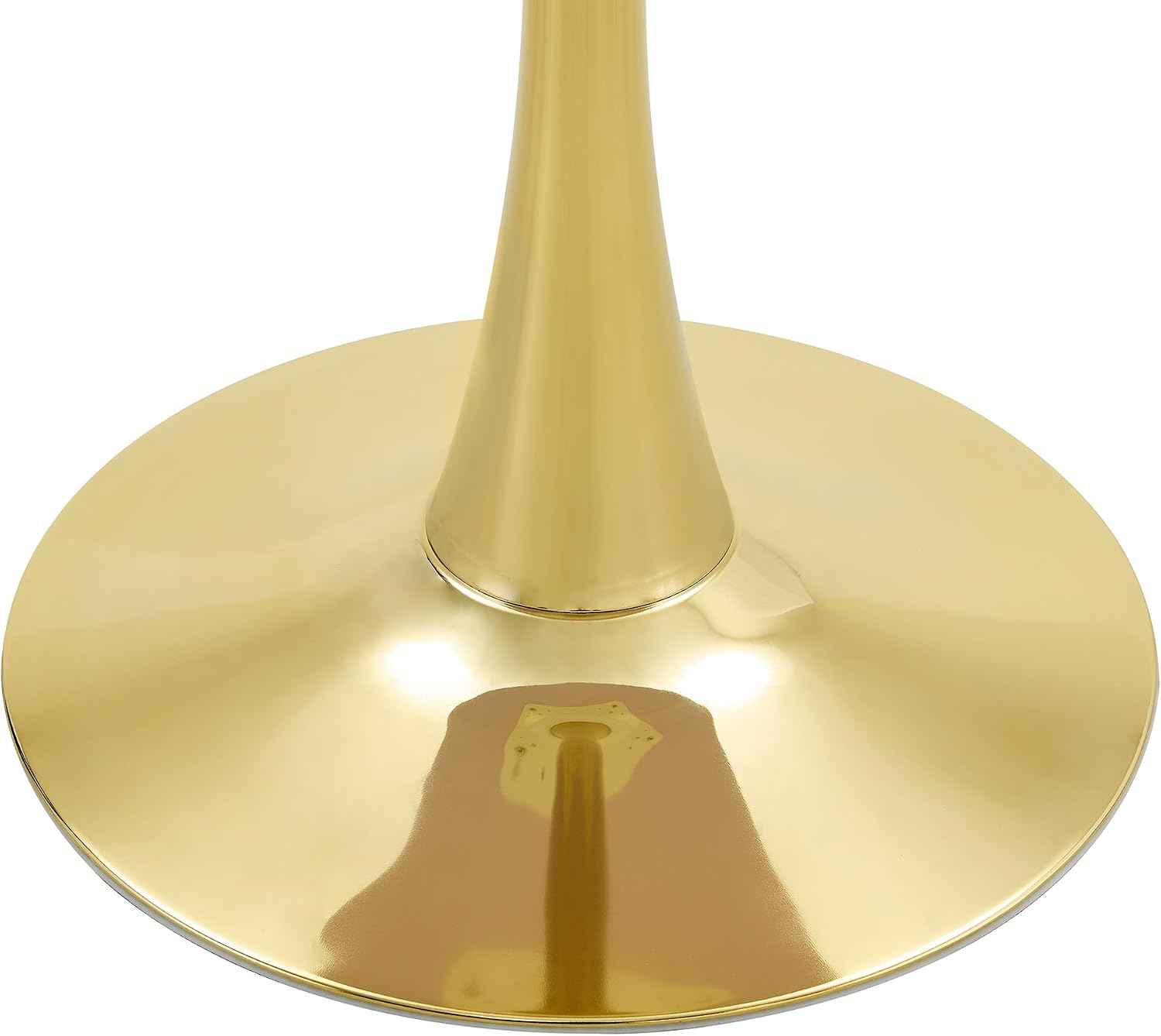 Round Dining Table, 23.6" Circle Tulip Table with Thickened Tabletop & Metal Pedestal, Mid Century Modern Bistro Table for Kitchen, Small Places, Living Room