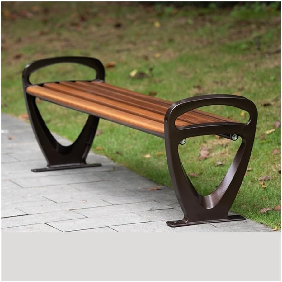 Benches, Aluminum Outdoor Benches, Garden Park Chairs for Patio use(Brown,Medium)