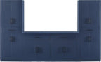 Crosley Furniture Isla 3-Piece Modern Sideboard Buffet Cabinet and Kitchen Storage Pantry Set, Navy