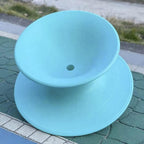 Kunovo 360 Degree Swivel Gyro Chair, Toys Rotation Sense Training Equipmen for Entertaining Festivals Backyard, All-Weather Tumbler Sports Chairs (Color : Blue, Size : Small)