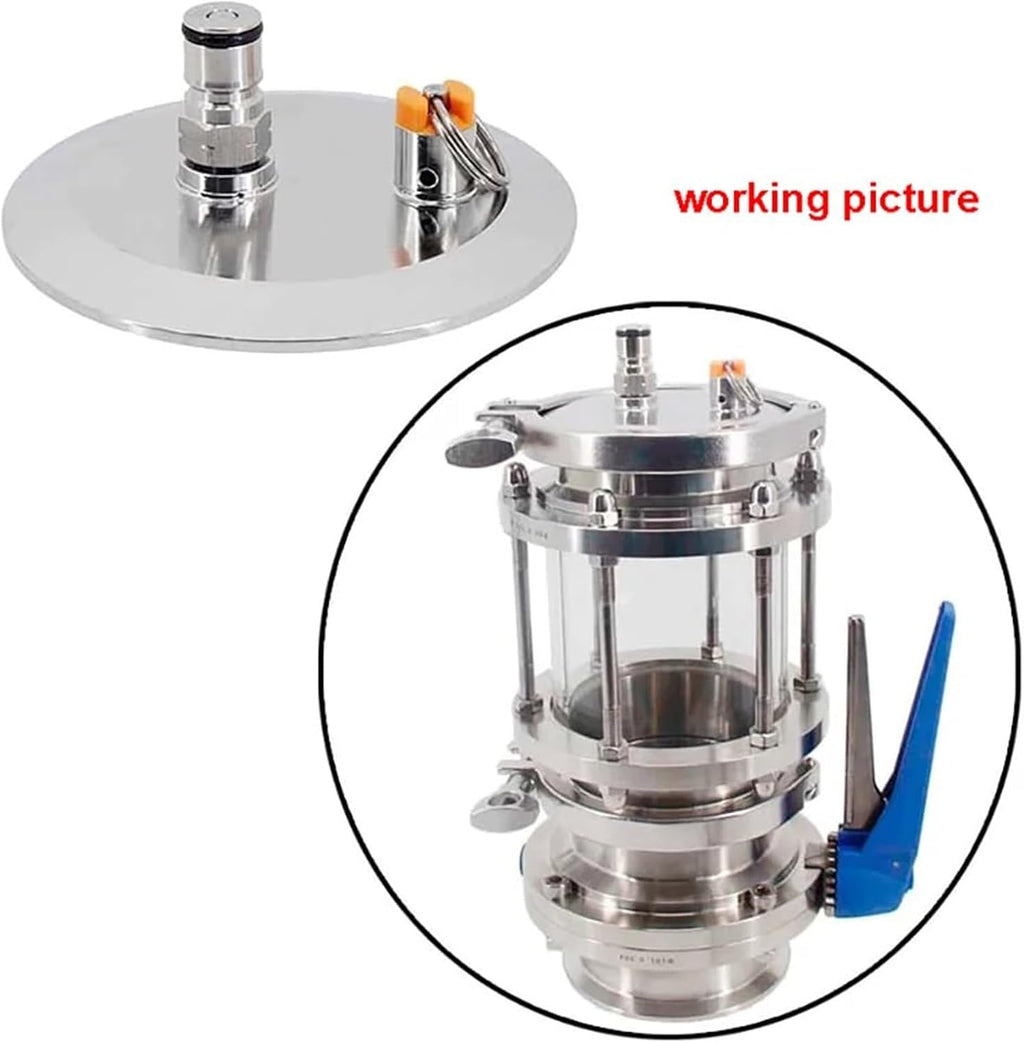 Stainless Steel Triples Clamps End Cap with Ball Post Dry Hoppers Accessories Brewing Equipment Supplies