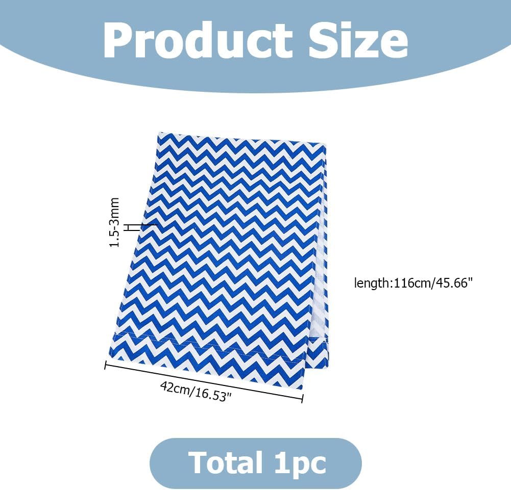 Beach Chair Replacement Cloth 116cmx42cm Simple Sling Chairs Replacement Fabric Blue Wave Stripes Lounge Chair Canvas for Sunbathing Garden Courtyard Garden Beach
