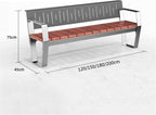 Garden Modern Outdoor Bench with Backrest and Armrests, Suitable for 2-4 People Seat(Large)
