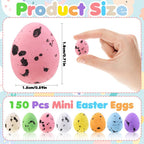 Celltestria 150 Pcs 8 Colors Mini Easter Eggs Artificial Foam Speckled Eggs Small Pastel Decorative Easter Bird Eggs for Basket Fillers Spring Party Favors Wreath Decor Craft Projects