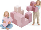 7Pcs Elastic Sponge Toddler Cushions Wear Resist Inspiring Creativity Blocks Chair for Kids Bedroom Playroom Furnitures