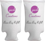 Posh Creations 2-Pack 200L EPS Bean Bag Refill and 100L EPS Bean Bag Refill with EZ-Pour Zipper Spout, White