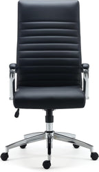 STAPLES Bentura Ergonomic Manager & Executive Office Chair, High Back Swivel, Adjustable Height, Bonded Leather, Black