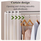 Portable Wardrobe - Heavy-Du Steel e with Hanging Rod & STO Cartment - Black, Single Row - Perfect for Clothes nizat & Space-Saving Soluts