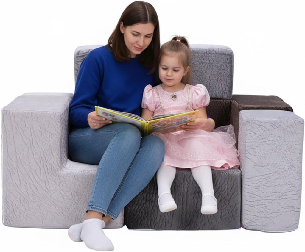 7Pcs Stackable Furniture Chair Washable Inspiring Creativity Blocks Chair Wear Resist for Kids Bedroom Playroom Furnitures