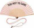 Fan with funny phrases, original wedding fan, modern and colourful hand fan, hook included. 23 x 42 cm