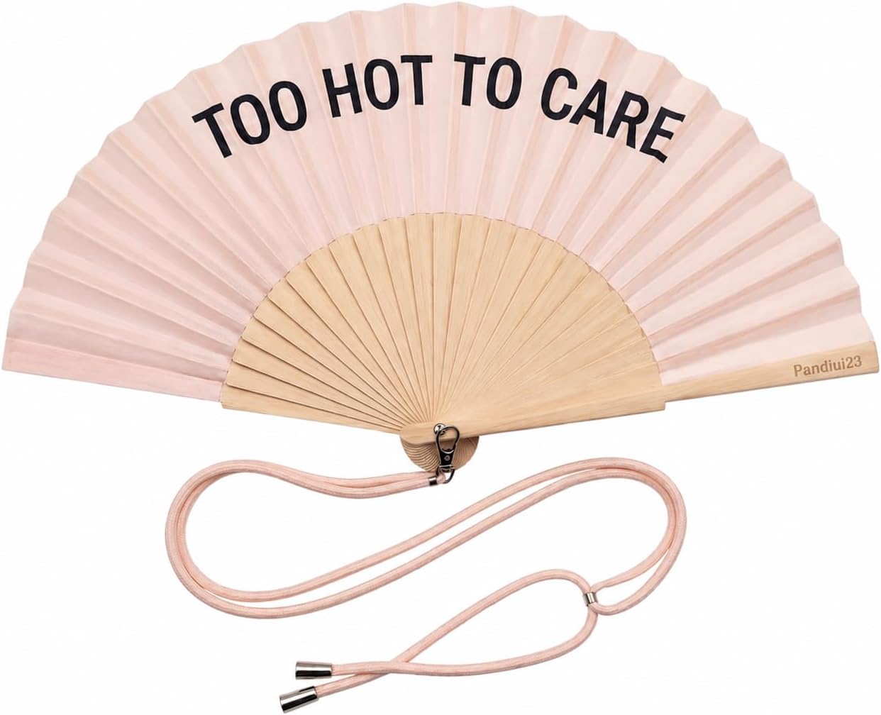 Fan with funny phrases, original wedding fan, modern and colourful hand fan, hook included. 23 x 42 cm