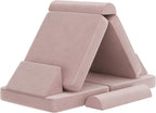 Flash Furniture Marlowe Modular Foam Kids Play Couch, 6 Soft Sectional Sofa Pieces, Convertible Kids Couch, Removable Covers, 56", Blush