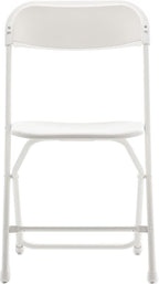BTEXPERT Set of 20 Pack, Indoor Outdoor White Plastic Folding Chairs Stacking Steel Frame Commercial 650LB Weight Capacity Seating Home Garden Wedding Event Party Picnic Dining Church School Portable