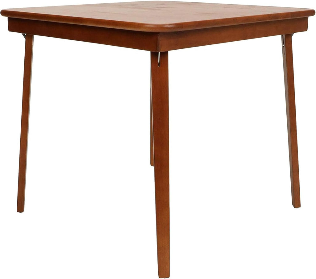 Stakmore Classic Straight Edge Solid Wood Folding Card Table, Cherry Frame