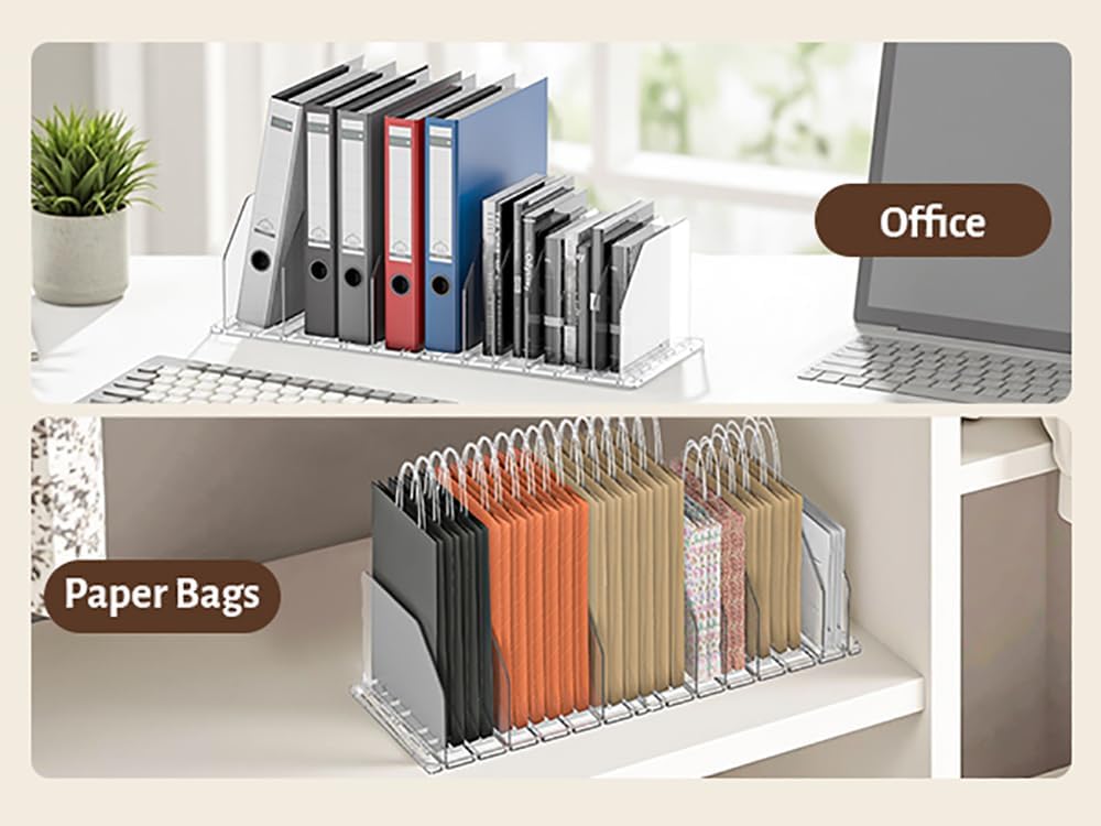 Purse Organizer for Closet, Adjustable Clear Handbag Storage Holder, Acrylic Purse Organizer for Closet Organization, Shelf Divider, Perfect for Bedroom, Living Room, Home