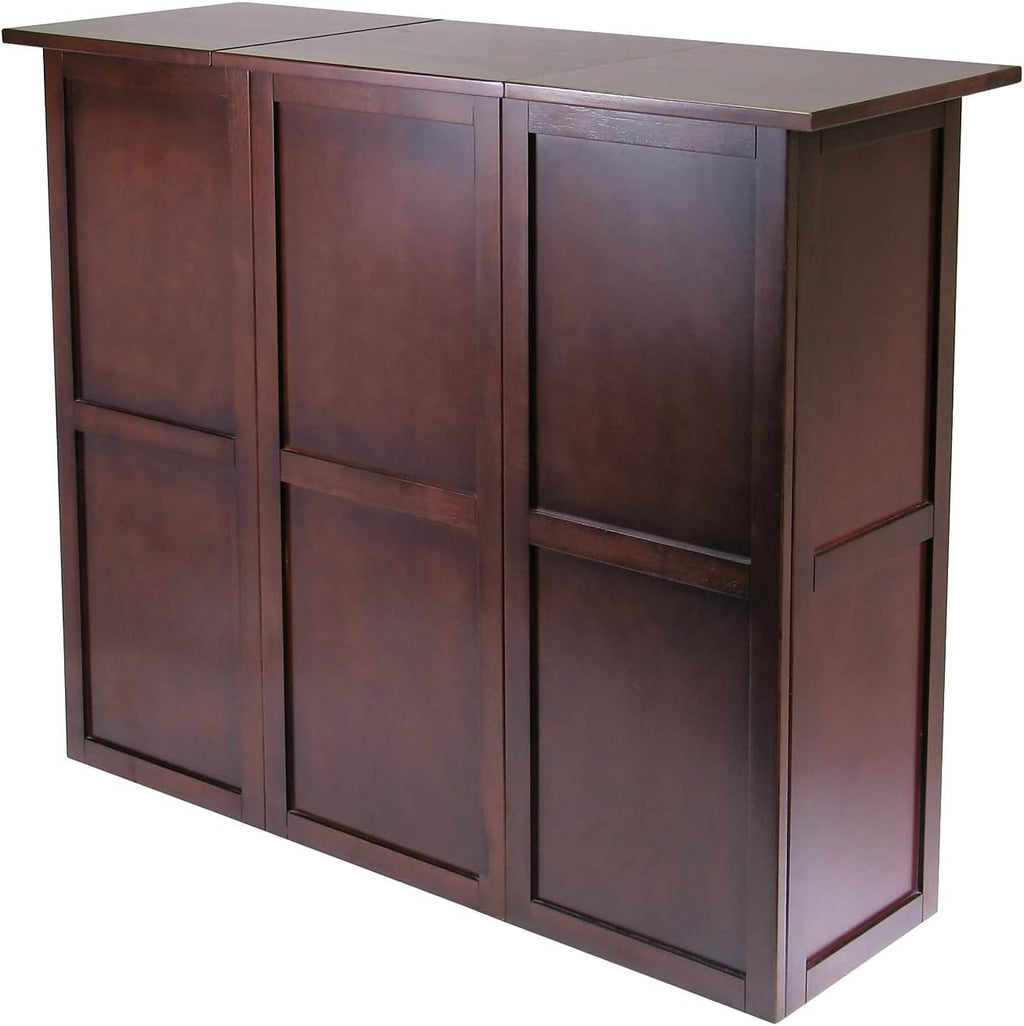 Winsome Newport 40.16 x 50 x 17.87-Inch Wood Expandable Counter Wine Bar, Antique Walnut (94350)