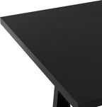 SIMPLIHOME Whitley Dining Table - 72 inch Wide Solid Mango Wood Rectangular Table in Black, Modern Farmhouse Style for Dining Room or Kitchen with Extra-Thick Trestle Base, Seats 6
