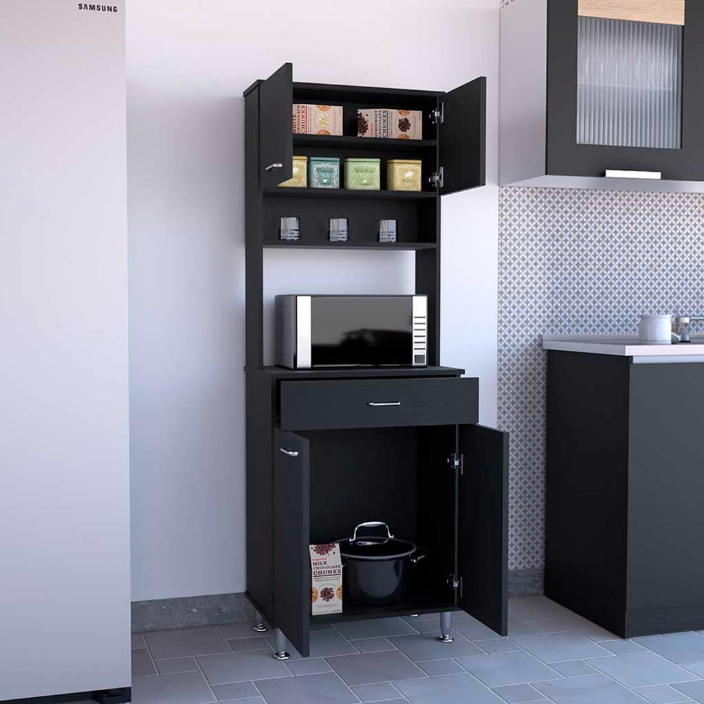 Tuhome Della 60 Pantry Black-Wenge