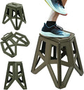 Folding Stool Nonslip Platform Chair | Large Portable Stool for Camping | Collapsible Fold Up Stepping Stool | Compact Plastic Foldable Step Stool for Bathroom | Pack of 1 (Small)
