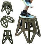 Folding Stool Nonslip Platform Chair | Large Portable Stool for Camping | Collapsible Fold Up Stepping Stool | Compact Plastic Foldable Step Stool for Bathroom | Pack of 1 (Small)
