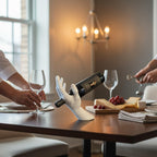3D Printed Floating Wine Holder, Modern Minimalist Design, Durable PLA Material, Perfect for Home, Wine Cellar, or Kitchen Decor, Unique Gift for Wine Lovers (Marble)