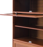 10-Tier Tall Bamboo Shoe Storage Cabinet, 67.72In Removable Freestanding Shoes Storage Cabinet with 5 Doors, 20 Pairs Sneakers Rack Organizer for Entryway Office Living Room, Brown