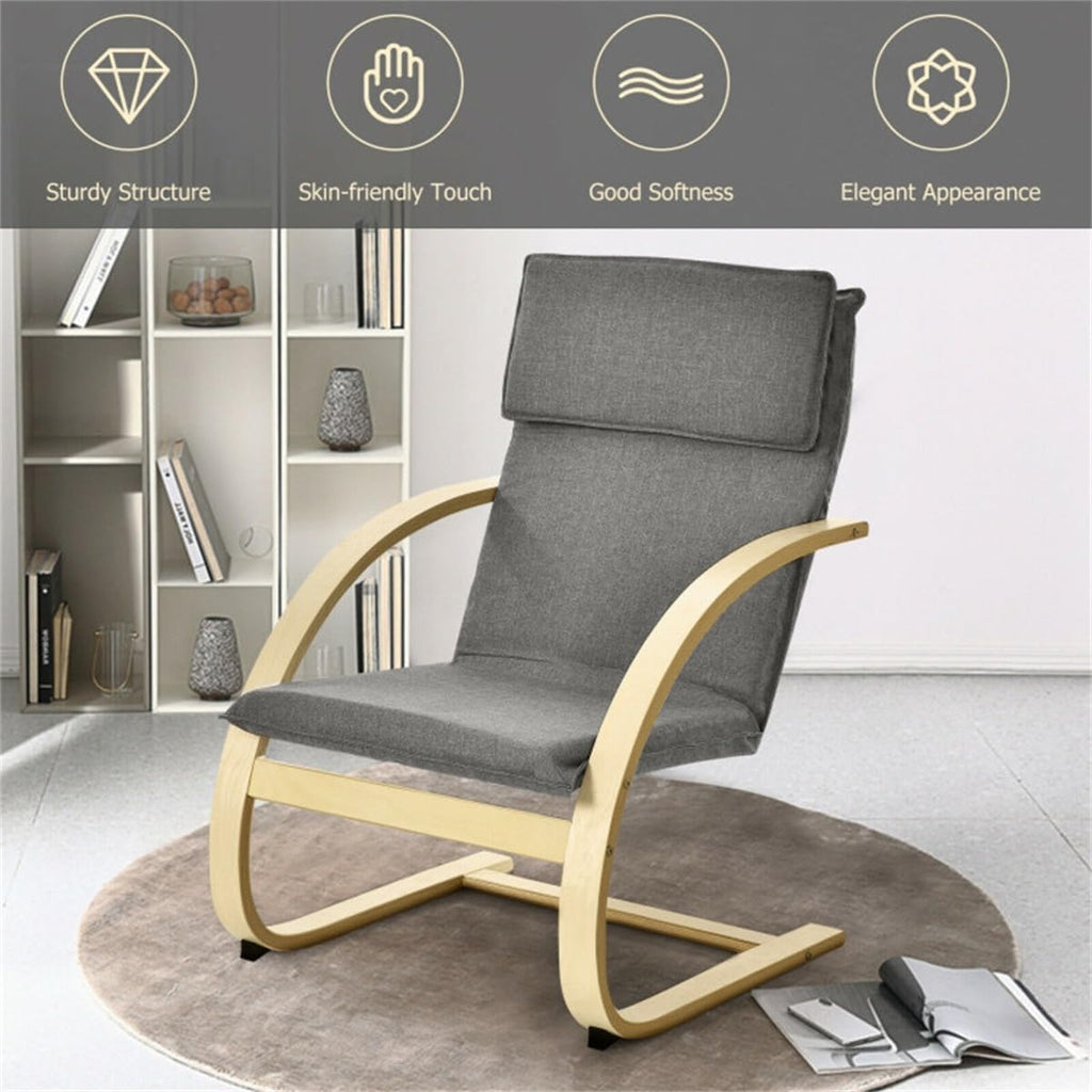 Kiddie Rocker - Blue Cushioned Wooden Chair for Toddlers, Children's Reading and Play Chair for Home or Classroom (Ages 2-6)