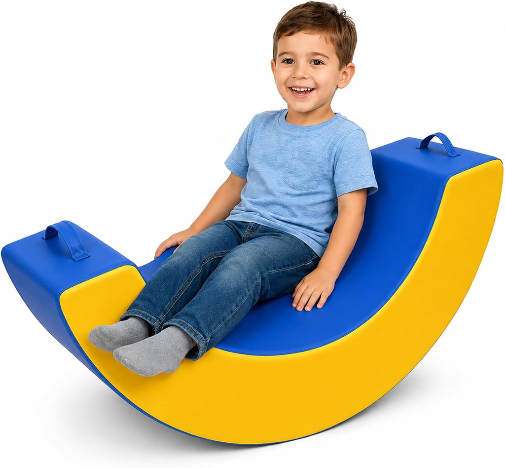 Sensory Rocking Chair with Waterproof PU Cover,High-Density Foam Portable Sensory Chair for Kids-Classroom Rocker for Focus & Engagement